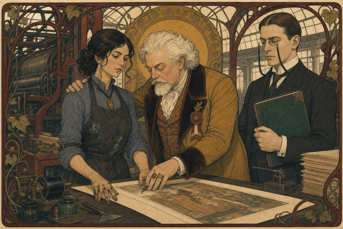 A hidden Belle Époque artist studies her work beside a famous master and a severe critic.